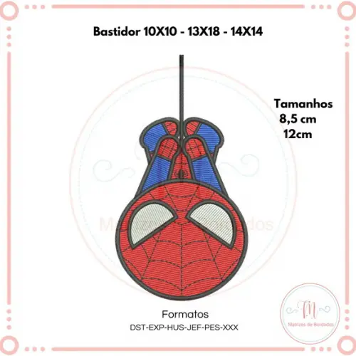 Matriz de Bordado Homem-aranha (cute)