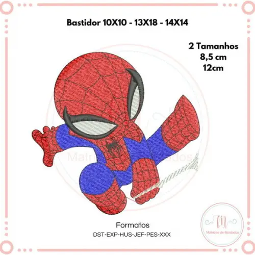 Matriz de Bordado Homem-aranha (cute)