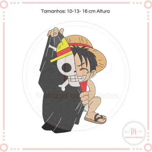 Matriz de Bordado Luffy One Piece