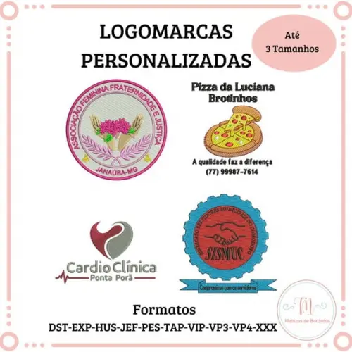 Matriz de Bordado Logomarcas- Empresas (personalizado) 1