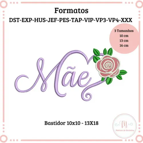 Matriz de Bordado Mãe (dia das Mães)