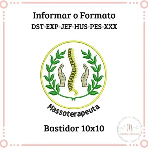Matriz de Bordado Massoterapeuta