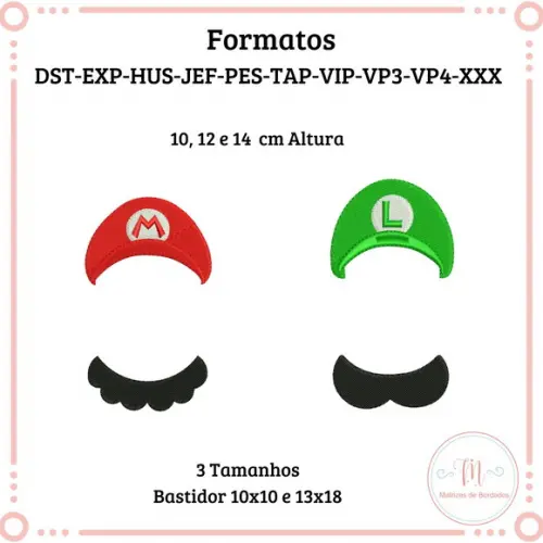 Matriz de Bordado Mario Bros (nome)