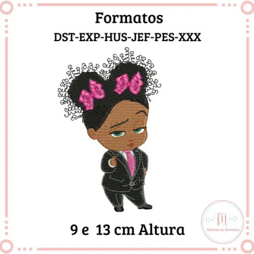 Matriz de Bordado Menina do Poderosa Chefinho