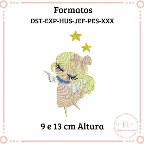 Matriz de Bordado Menina Linda