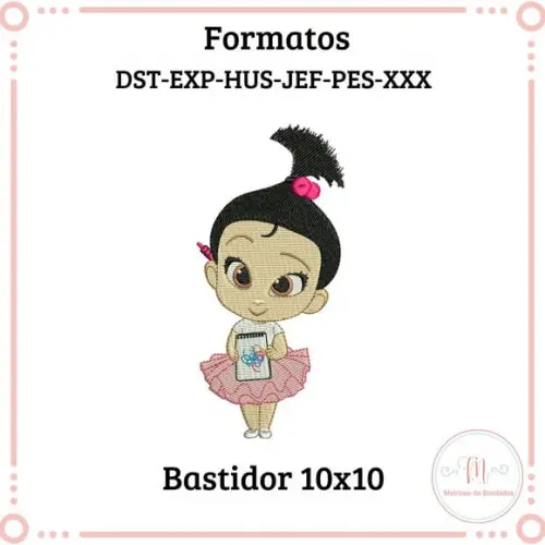 Matriz de Bordado Menina do Poderoso Chefinho