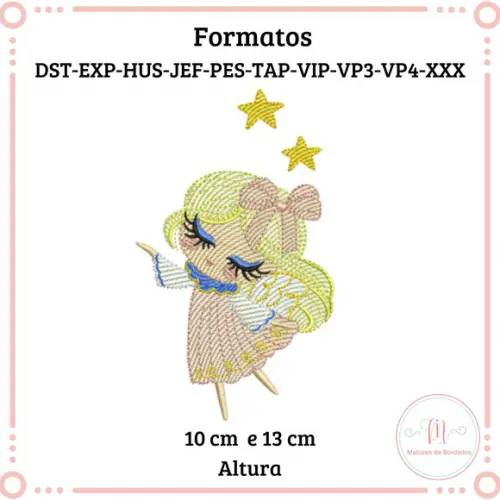 Matriz de Bordado Menina Linda