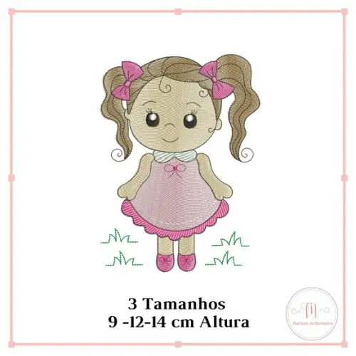 Matriz de Bordado Menina (3 Tamanhos)