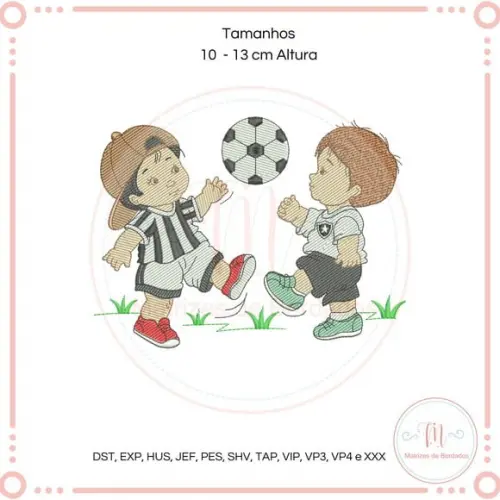 Matriz de Bordado Meninos Jogando Bola