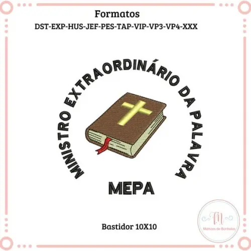 Matriz de Bordado Ministro Extraordinário da Palavra