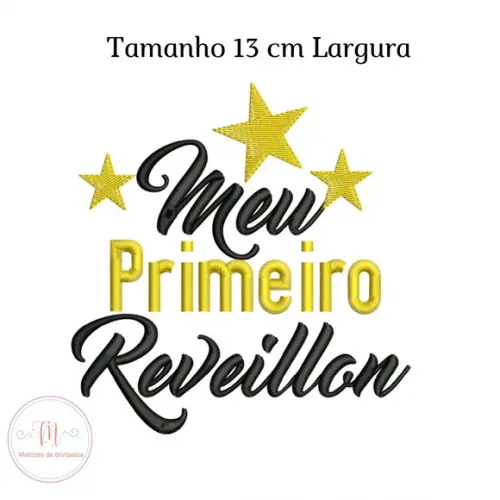 Matriz de Bordado Meu Primeiro Reveillon