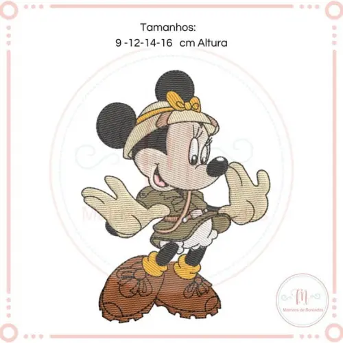 Matriz de Bordado Minnie Safari