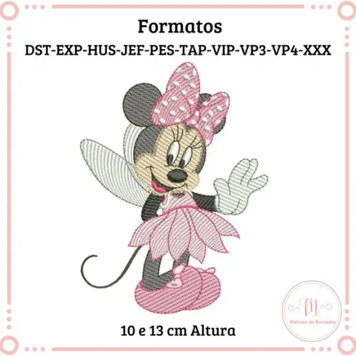 Matriz de Bordado Minnie Fada
