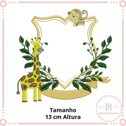 Matriz de Bordado Moldura Safari