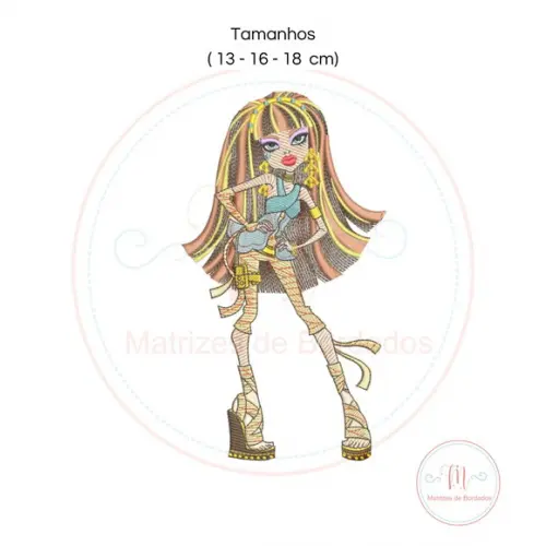 Matriz de Bordado Monster High Cleo de Nile