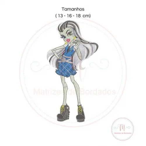 Matriz de Bordado Monster High Frankie Stein