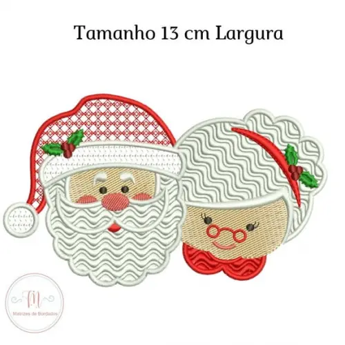 Matriz de Bordado Papai e Mamãe Noel