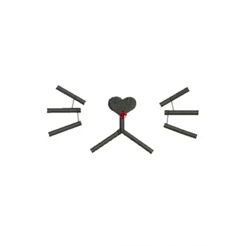 Matriz de Bordado para Máscara Fucinho Gato