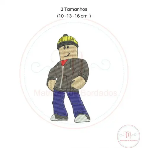 Matriz de Bordado Roblox Menino