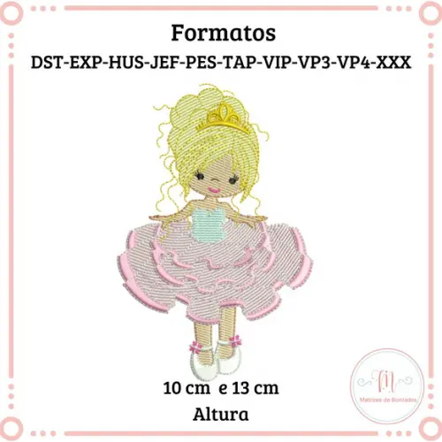 Matriz de Bordado Princesa
