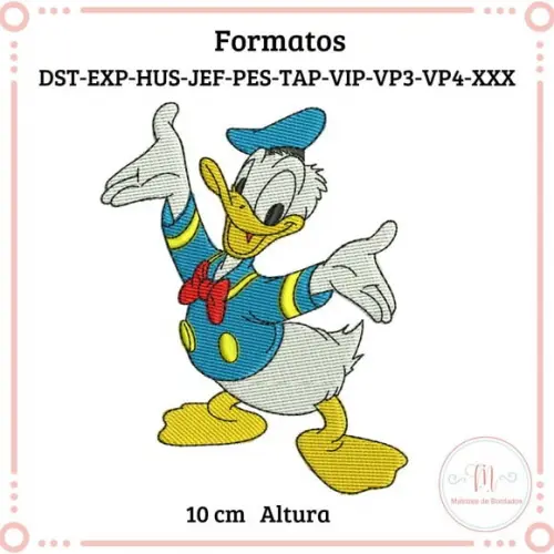 Matriz de Bordado Pato Donald