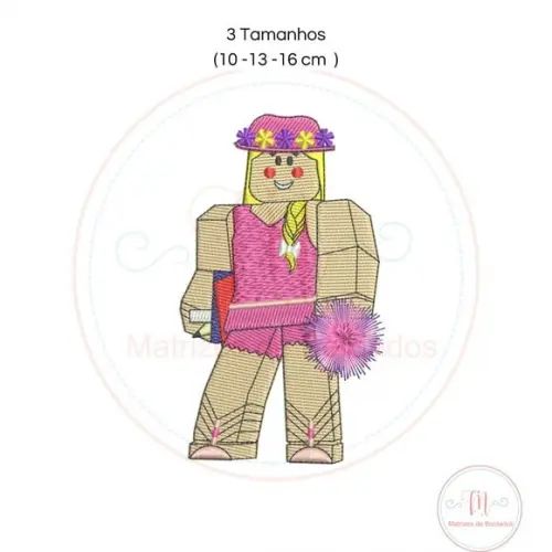 Matriz de Bordado Roblox Menina