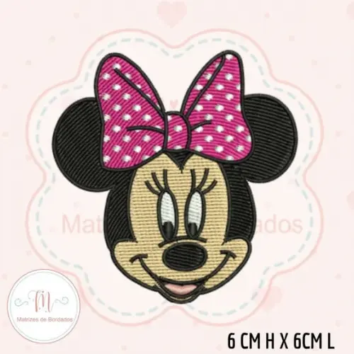 Matriz de Bordado Rosto Minnie