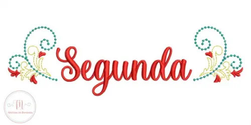 Matriz de Bordado Semaninha com Ramos