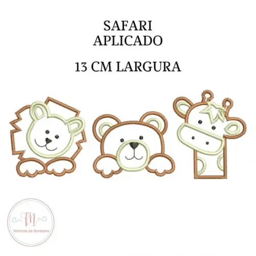 Matriz de Bordado Safari Aplicado