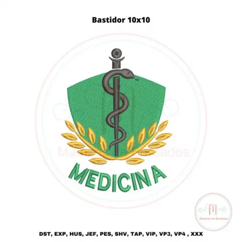 Matriz de Bordado Simbolo Medicina