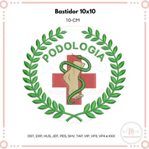 Matriz de Bordado Simbolo Podologia