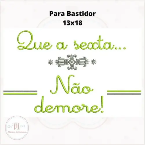Matriz de Bordado Semaninha- Que a Semana Seja ...