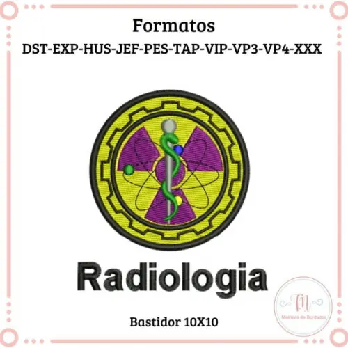 Matriz de Bordado Símbolo Radiologia