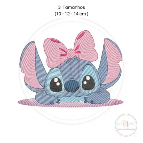 Matriz de Bordado Stitch com Laço