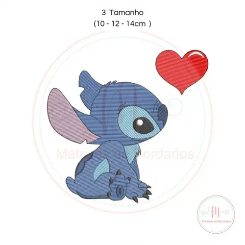 Matriz de Bordado Stitch Coração