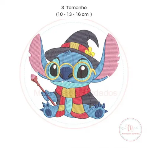Matriz de Bordado Stitch Harry Potter Bruxo