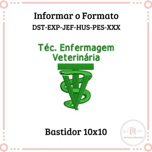 Matriz de Bordado Técnico Enfermagem Veterinária