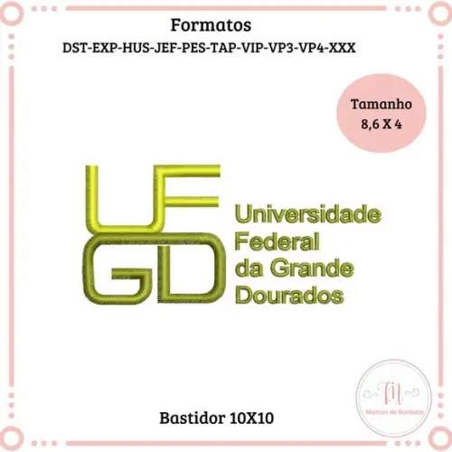 Matriz de Bordado Universidade Ufgd