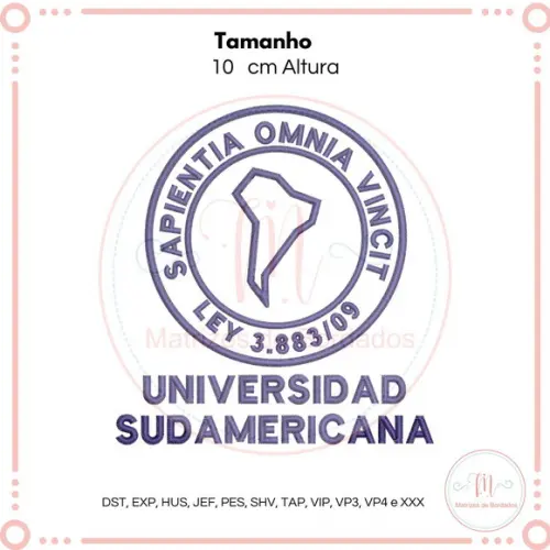 Matriz de Bordado Universidad Sudamericana