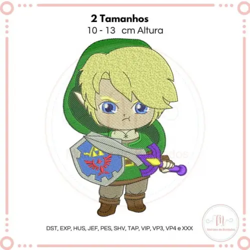 Matriz de Bordado Zelda Cute