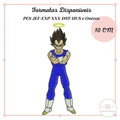 Matriz de Bordado Vegeta Dragon Ball