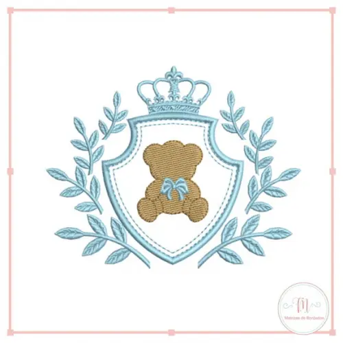 Matriz de Bordado Urso Arabesco Aplique e Vazia