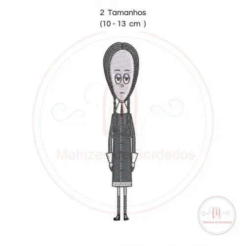 Matriz de Bordado Wandinha Família Addams