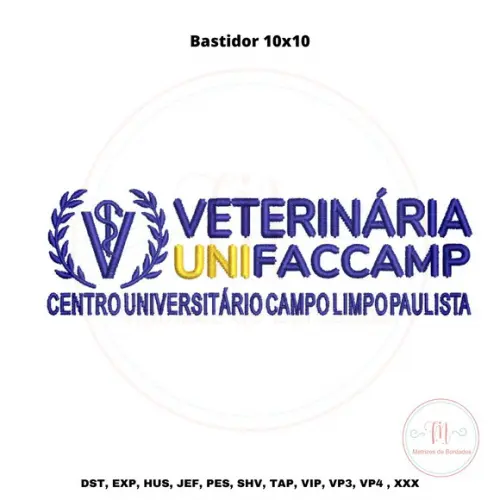 Matriz de Bordado Veterinária Unifaccamp