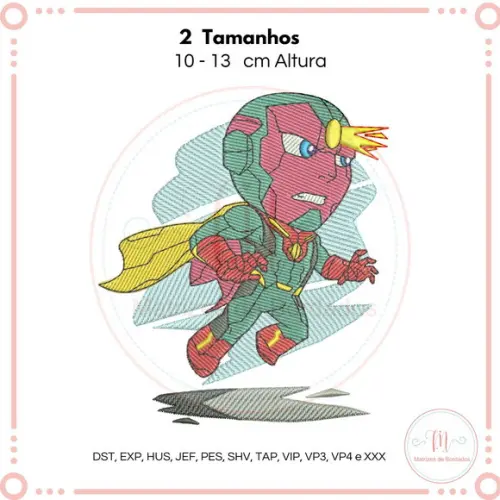 Matriz de Bordado Visão Cute (vingadores)