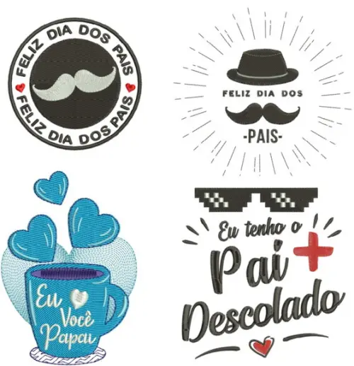 Matrizes de Bordado - Coleção Dia dos Pais