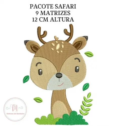 Matrizes de Bordados - Coleção Safari com 9 Animais