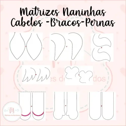 Matrizes de Bordado - Coleção Bonecas (o) Naninhas