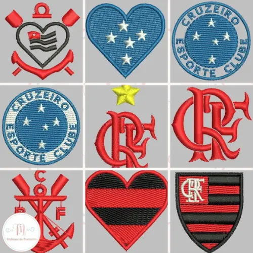 Matrizes de Bordados - Mini Matrizes de Times de Futebol