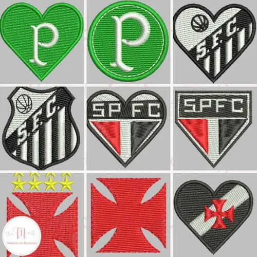 Matrizes de Bordados - Mini Matrizes de Times de Futebol